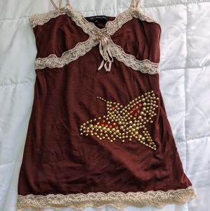 Heart Moon Star Hummingbird Tank Top